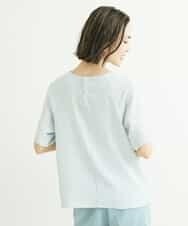 FMBFS26170 MICHEL KLEIN(ミッシェルクラン) [定番素材]バックボタンデザインブラウス ネイビー(57)