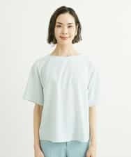 FMBFS26170 MICHEL KLEIN(ミッシェルクラン) [定番素材]バックボタンデザインブラウス ネイビー(57)