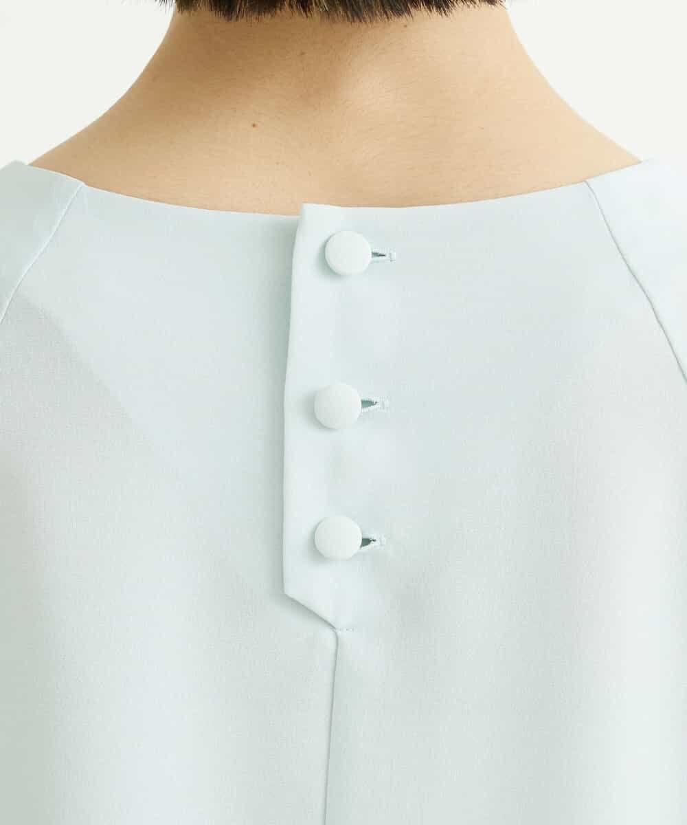 FMBFS26170 MICHEL KLEIN(ミッシェルクラン) [定番素材]バックボタンデザインブラウス ネイビー(57)