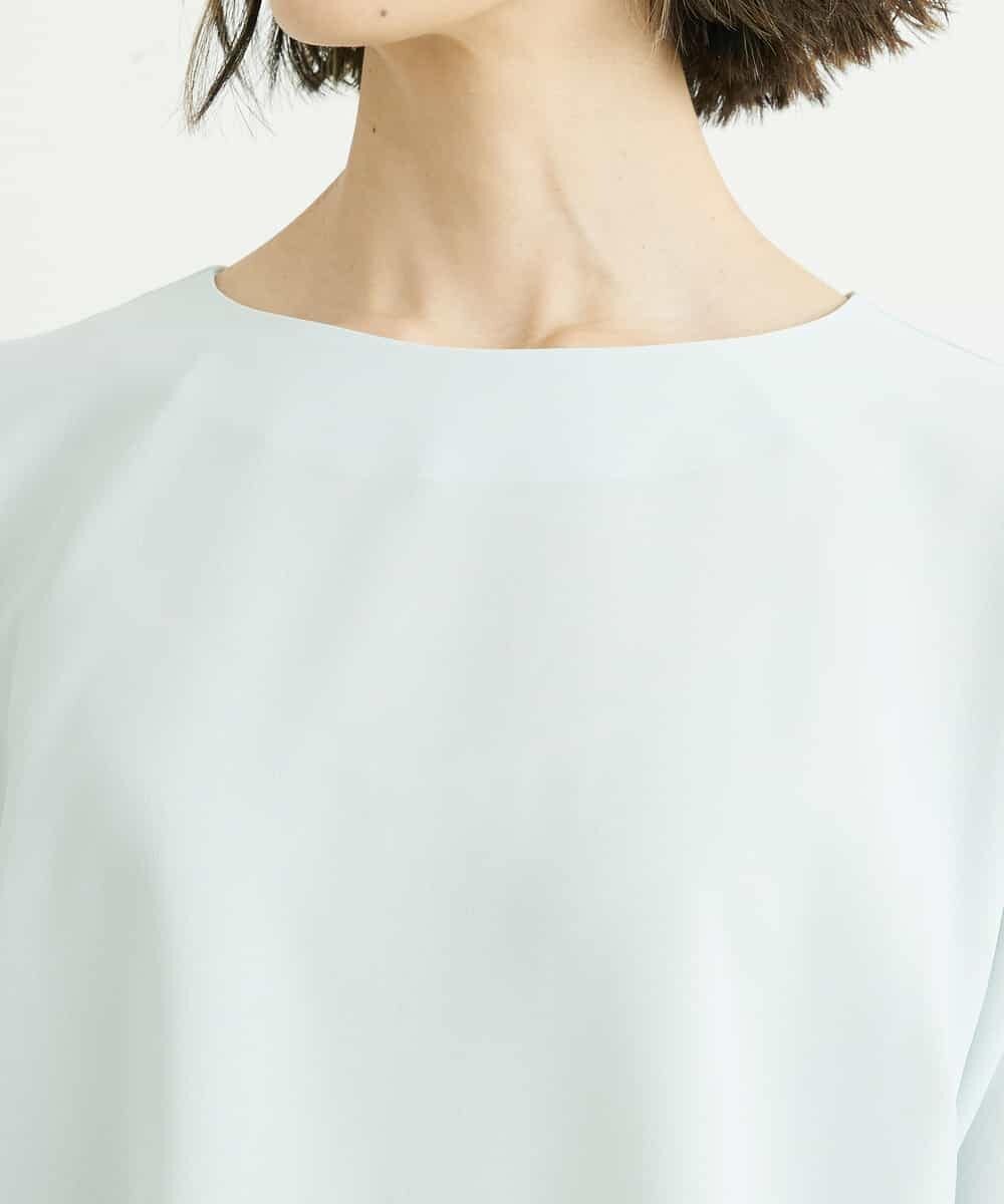FMBFS26170 MICHEL KLEIN(ミッシェルクラン) [定番素材]バックボタンデザインブラウス ネイビー(57)