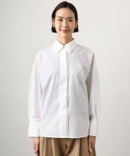 FMBGD03220 MICHEL KLEIN(ミッシェルクラン) オーバーサイズシャンブレーシャツ ホワイト