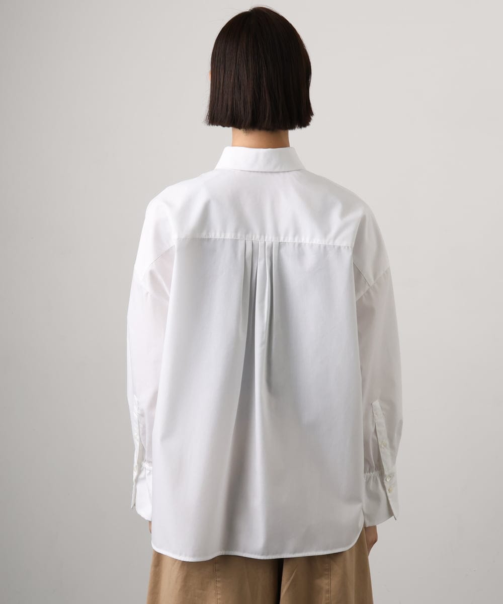 FMBGD03220 MICHEL KLEIN(ミッシェルクラン) オーバーサイズシャンブレーシャツ ホワイト