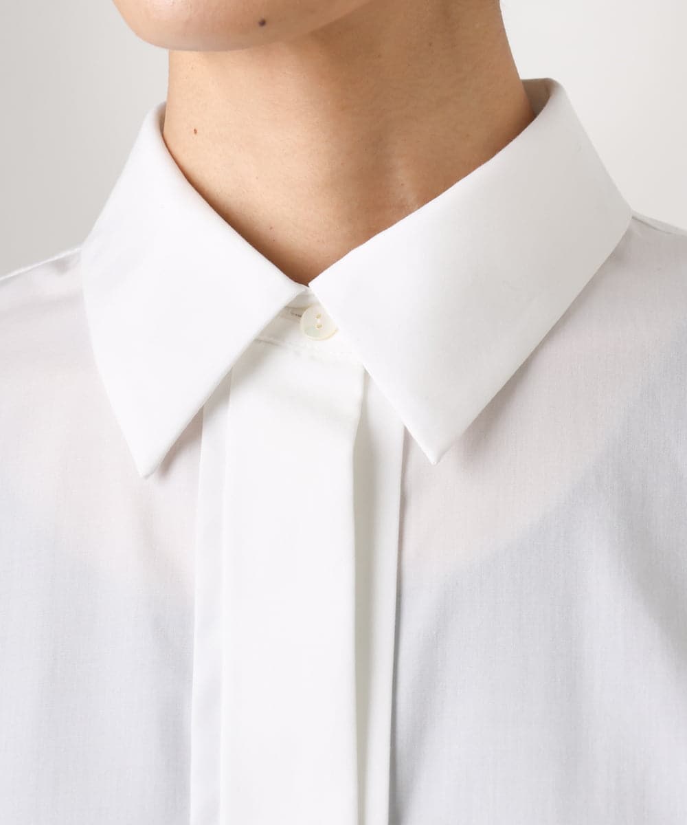 FMBGD03220 MICHEL KLEIN(ミッシェルクラン) オーバーサイズシャンブレーシャツ ホワイト