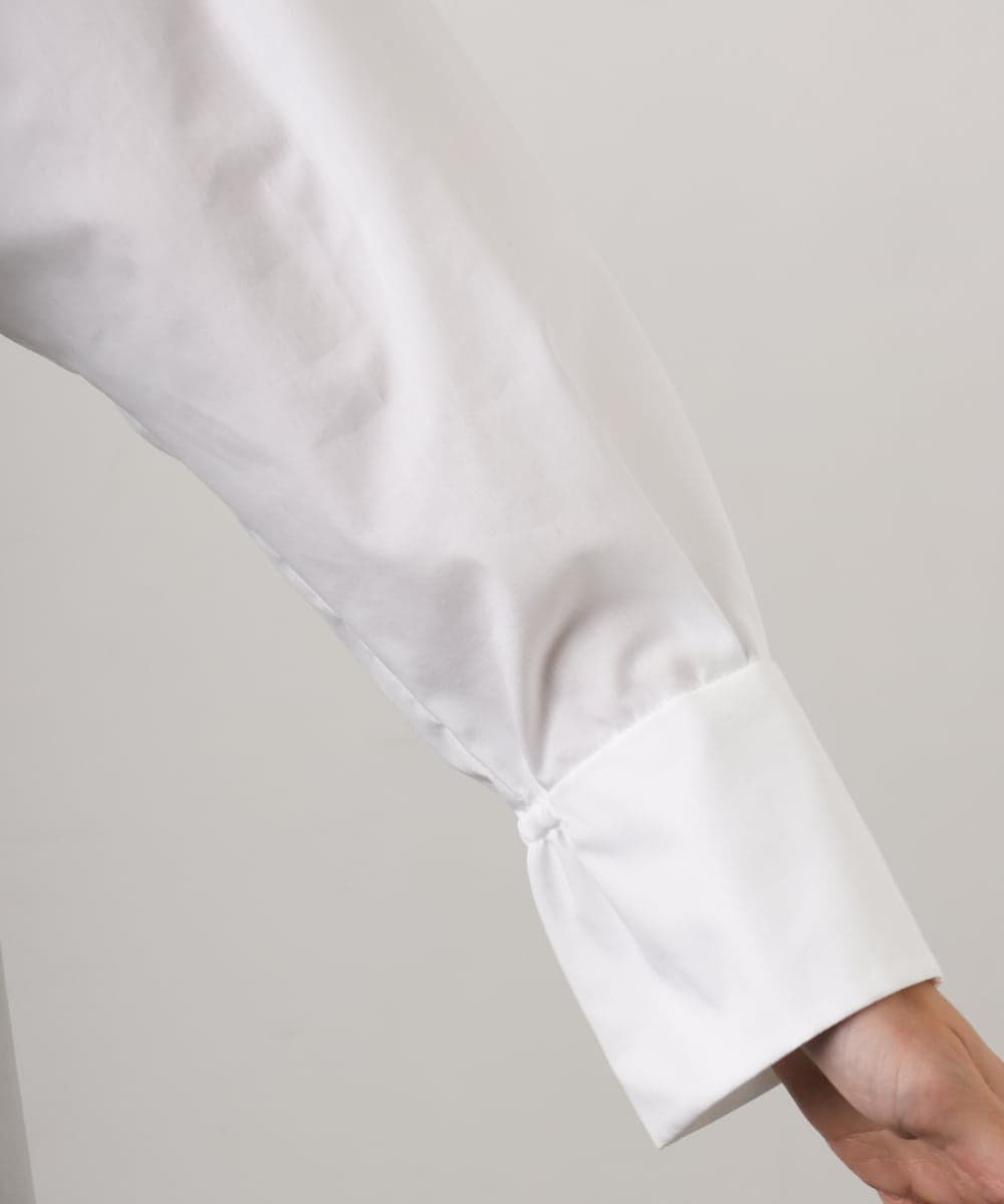 FMBGD03220 MICHEL KLEIN(ミッシェルクラン) オーバーサイズシャンブレーシャツ ホワイト