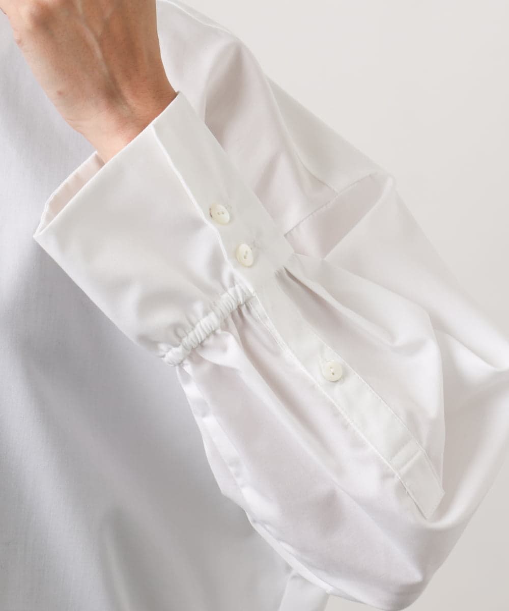 FMBGD03220 MICHEL KLEIN(ミッシェルクラン) オーバーサイズシャンブレーシャツ ホワイト