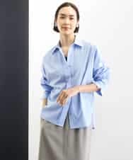 FMBGD03220 MICHEL KLEIN(ミッシェルクラン) オーバーサイズシャンブレーシャツ ライトブルー