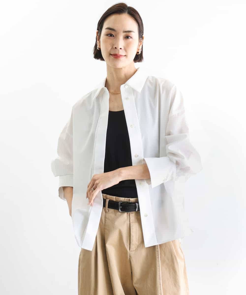 FMBGD03220 MICHEL KLEIN(ミッシェルクラン) オーバーサイズシャンブレーシャツ ホワイト