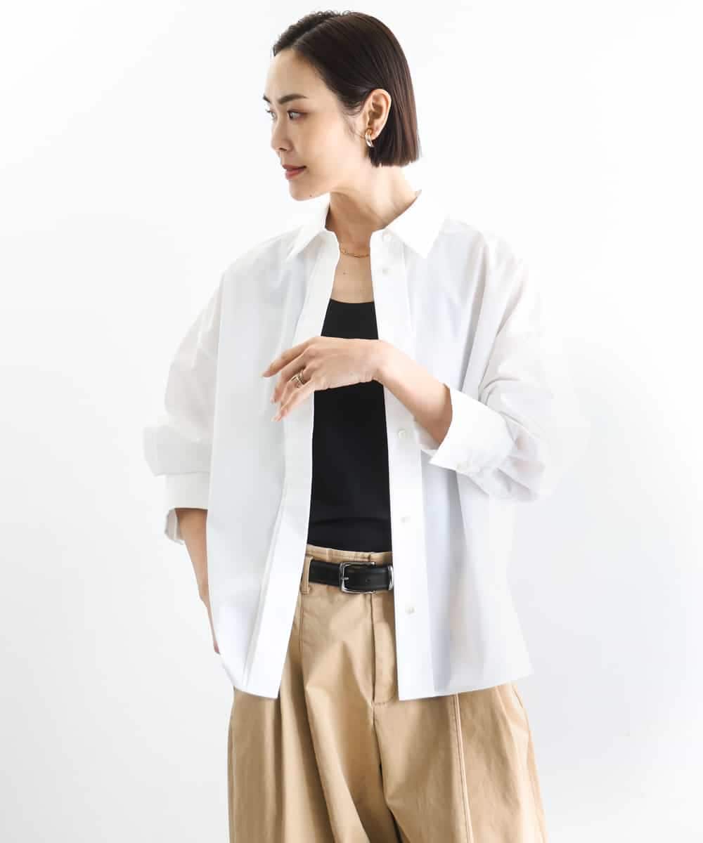 FMBGD03220 MICHEL KLEIN(ミッシェルクラン) オーバーサイズシャンブレーシャツ ホワイト