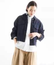 FMBGD03220 MICHEL KLEIN(ミッシェルクラン) オーバーサイズシャンブレーシャツ ホワイト