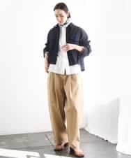 FMBGD03220 MICHEL KLEIN(ミッシェルクラン) オーバーサイズシャンブレーシャツ ホワイト