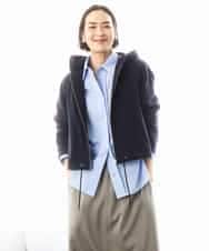 FMBGD03220 MICHEL KLEIN(ミッシェルクラン) オーバーサイズシャンブレーシャツ ホワイト