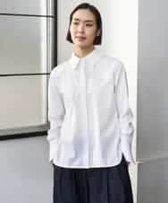 FMBGD04290 MICHEL KLEIN(ミッシェルクラン) ハイパワーストレッチ ブロードシャツ ホワイト