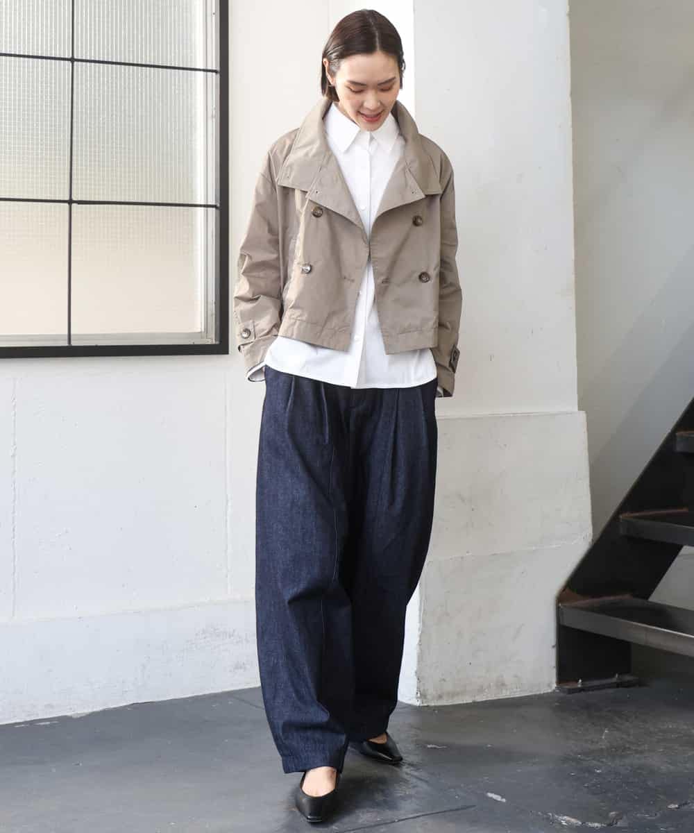 FMBGD04290 MICHEL KLEIN(ミッシェルクラン) ハイパワーストレッチ ブロードシャツ ホワイト