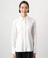 FMBGD04290 MICHEL KLEIN(ミッシェルクラン) ハイパワーストレッチ ブロードシャツ ホワイト