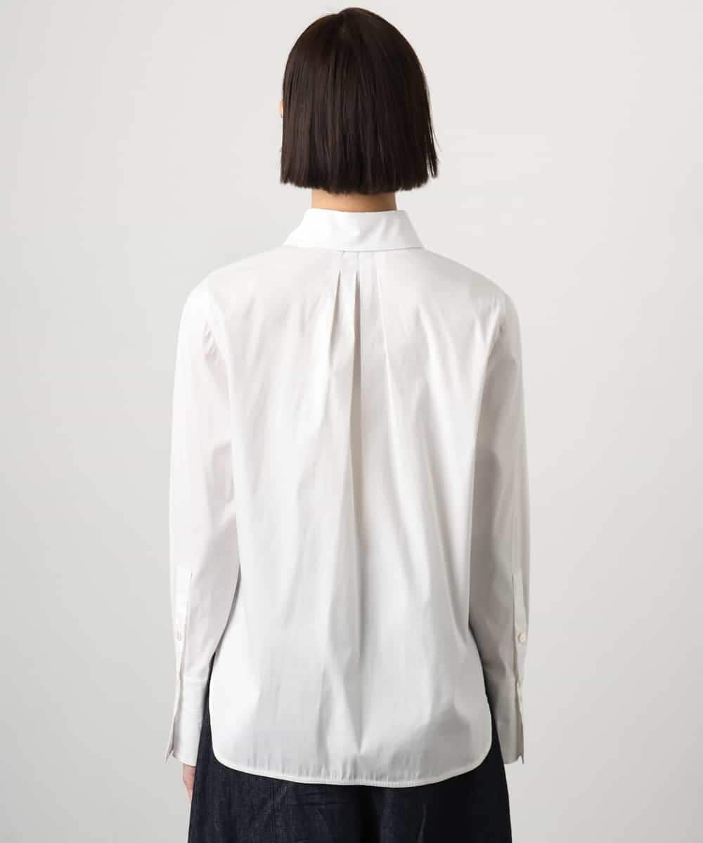 FMBGD04290 MICHEL KLEIN(ミッシェルクラン) ハイパワーストレッチ ブロードシャツ ホワイト