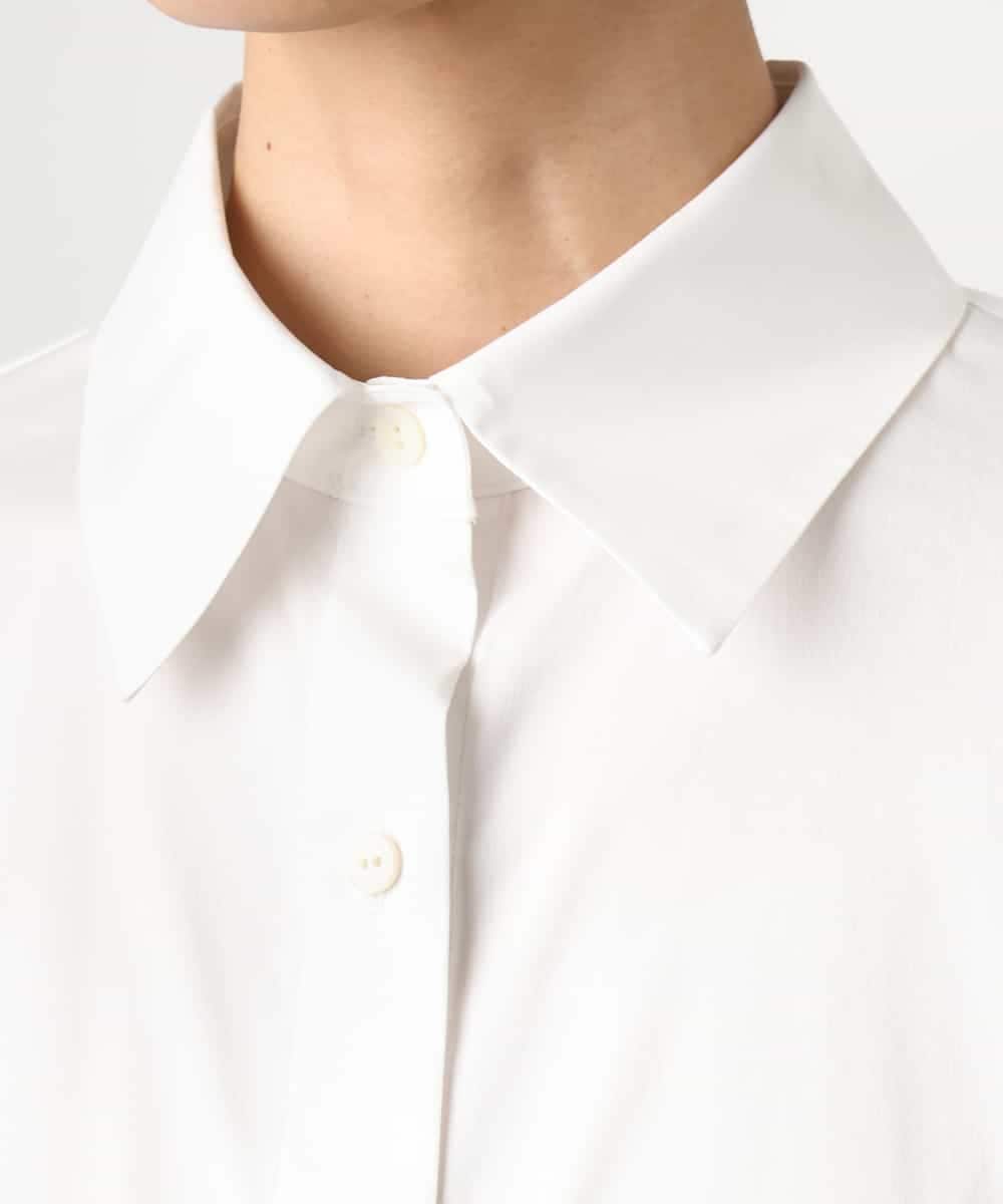 FMBGD04290 MICHEL KLEIN(ミッシェルクラン) ハイパワーストレッチ ブロードシャツ ホワイト