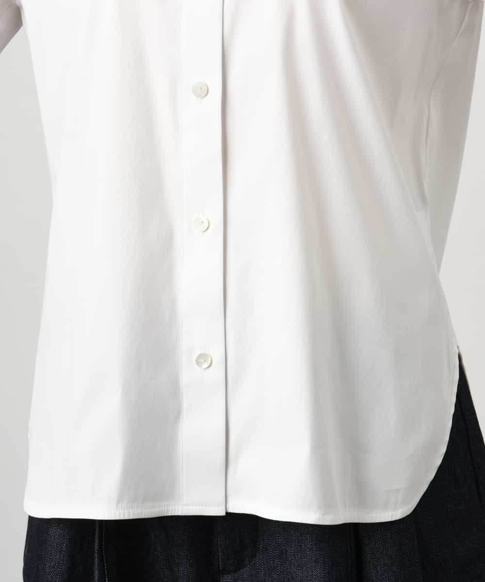 FMBGD04290 MICHEL KLEIN(ミッシェルクラン) ハイパワーストレッチ ブロードシャツ ホワイト