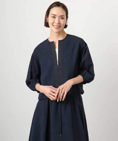 FMBGD05230 MICHEL KLEIN [セットアップ対応]ワッフルノーカラーブルゾン