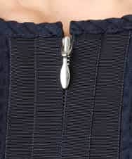 FMBGD05230 MICHEL KLEIN(ミッシェルクラン) [セットアップ対応]ワッフルボリュームスリーブブラウス ネイビー