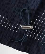 FMBGD05230 MICHEL KLEIN(ミッシェルクラン) [セットアップ対応]ワッフルボリュームスリーブブラウス ネイビー