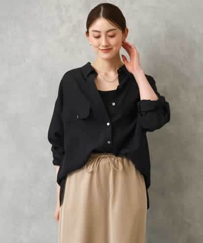 FMBGD06230 MICHEL KLEIN シアーツイルオーバーシャツ