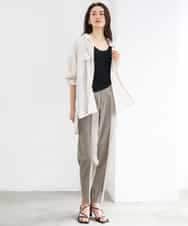 FMBGD06230 MICHEL KLEIN(ミッシェルクラン) シアーツイルオーバーシャツ ブラック