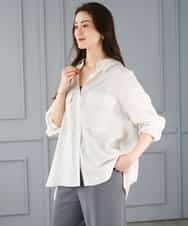 FMBGD06230 MICHEL KLEIN(ミッシェルクラン) シアーツイルオーバーシャツ ブラック