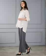 FMBGD06230 MICHEL KLEIN(ミッシェルクラン) シアーツイルオーバーシャツ ブラック