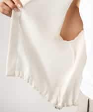 FMBGD07290 MICHEL KLEIN(ミッシェルクラン) シアータッチ ドローストリングシャツブラウス アイボリー