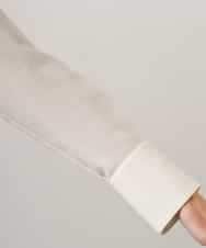 FMBGD07290 MICHEL KLEIN(ミッシェルクラン) シアータッチ ドローストリングシャツブラウス ダークグレー