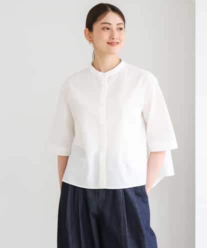 FMBGD08200 MICHEL KLEIN バンドカラーテントラインシャツ