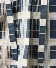 FMBGD10390 MICHEL KLEIN(ミッシェルクラン) [セットアップ対応]チェック柄細めリボンスキッパーブラウス アイボリー