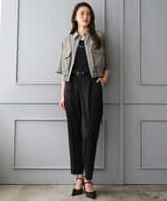 FMBGD12290 MICHEL KLEIN(ミッシェルクラン) [セットアップ対応]ダブルポケットシャツブルゾン カーキ