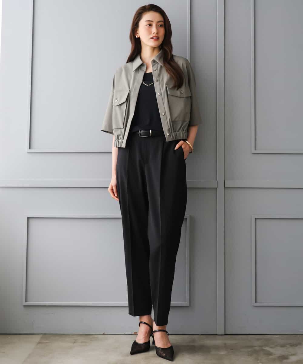 FMBGD12290 MICHEL KLEIN(ミッシェルクラン) [セットアップ対応]ダブルポケットシャツブルゾン カーキ