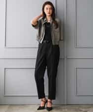 FMBGD12290 MICHEL KLEIN(ミッシェルクラン) [セットアップ対応]ダブルポケットシャツブルゾン カーキ