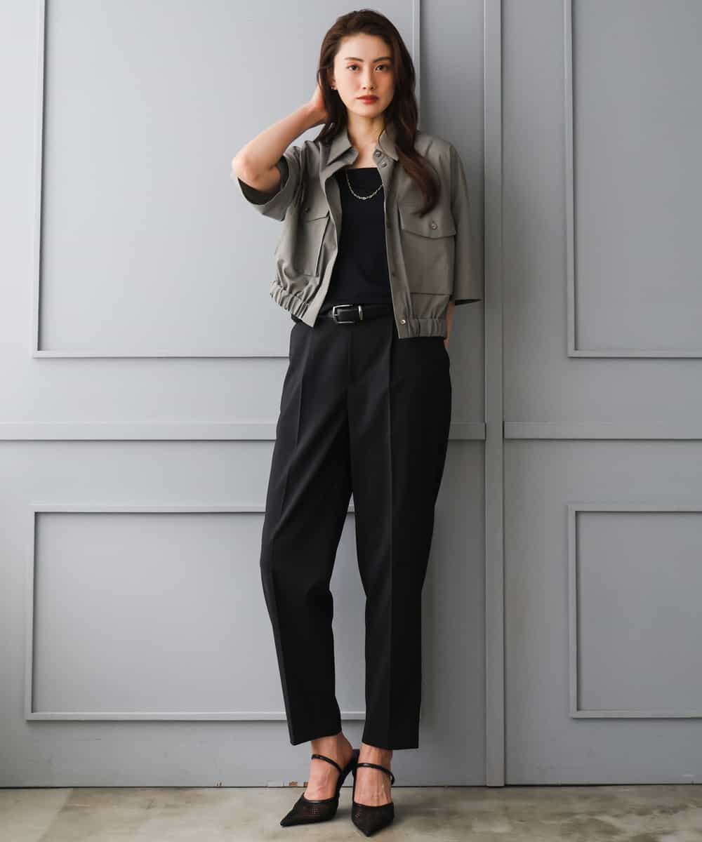 FMBGD12290 MICHEL KLEIN(ミッシェルクラン) [セットアップ対応]ダブルポケットシャツブルゾン カーキ
