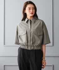 FMBGD12290 MICHEL KLEIN(ミッシェルクラン) [セットアップ対応]ダブルポケットシャツブルゾン カーキ