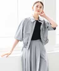 FMBGD12290 MICHEL KLEIN(ミッシェルクラン) [セットアップ対応]ダブルポケットシャツブルゾン カーキ