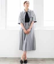 FMBGD12290 MICHEL KLEIN(ミッシェルクラン) [セットアップ対応]ダブルポケットシャツブルゾン カーキ