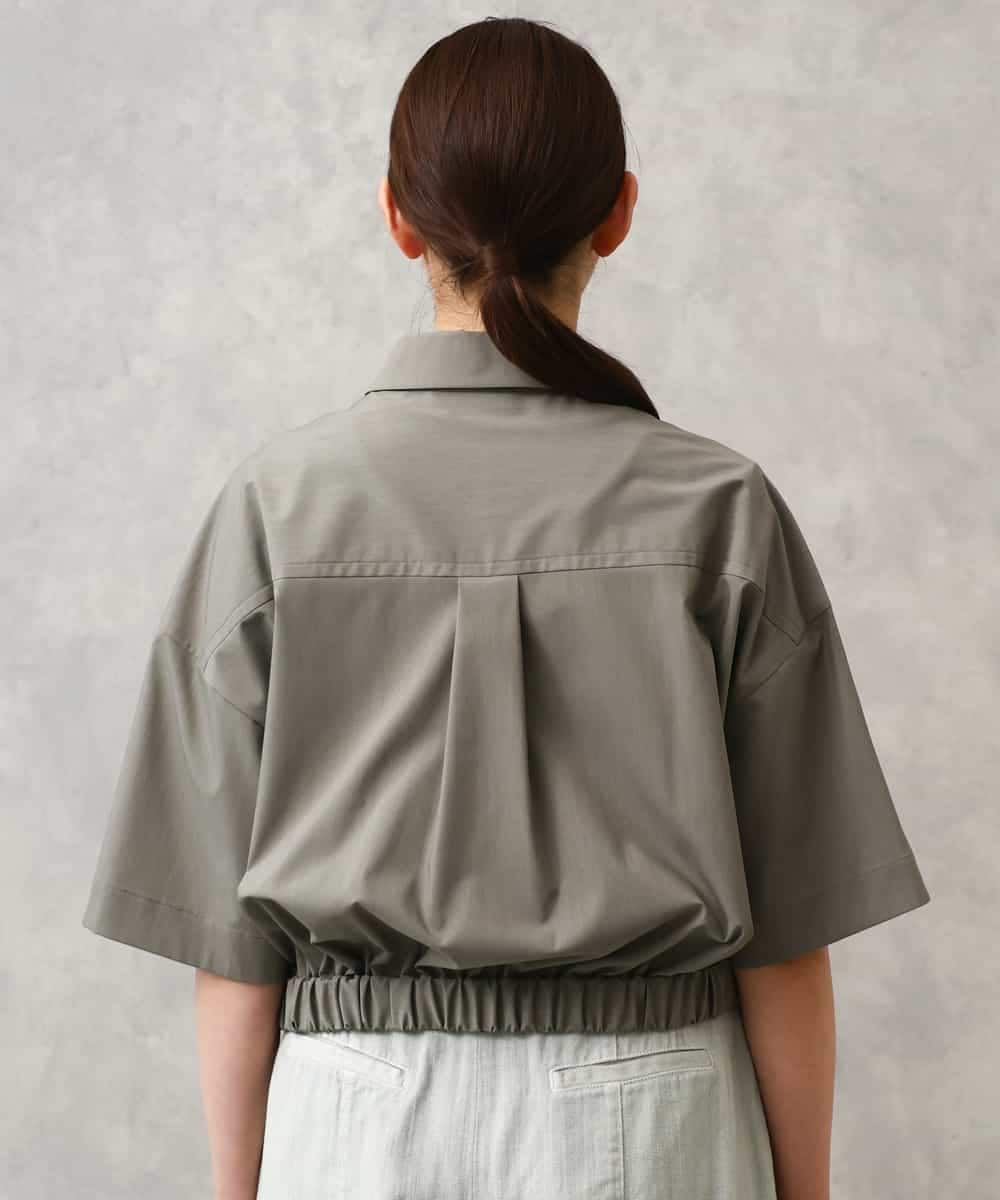 FMBGD12290 MICHEL KLEIN(ミッシェルクラン) [セットアップ対応]ダブルポケットシャツブルゾン カーキ
