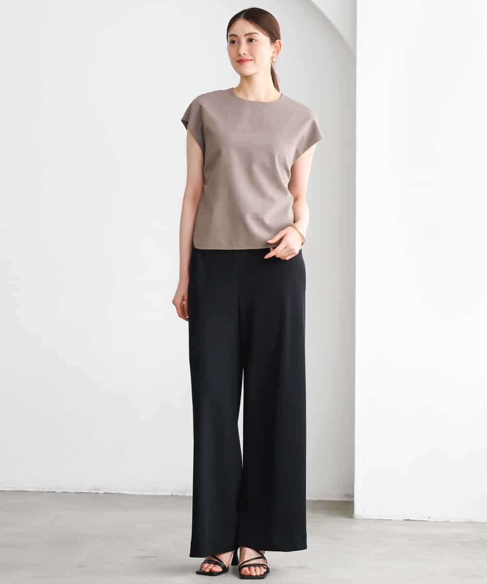 FMBGD13260 MICHEL KLEIN(ミッシェルクラン) [セットアップ対応]フレンチスリーブブラウス ブラック