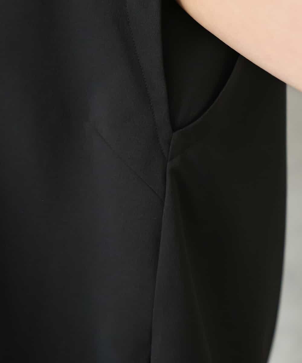 FMBGD13260 MICHEL KLEIN(ミッシェルクラン) [セットアップ対応]フレンチスリーブブラウス ブラック