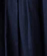 FMBGE10360 MICHEL KLEIN(ミッシェルクラン) [セットアップ対応]ライトワッフル細めリボンスキッパーブラウス ネイビー