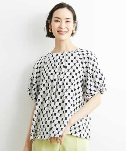 FMBGS45270 MICHEL KLEIN サークルプリントブラウス