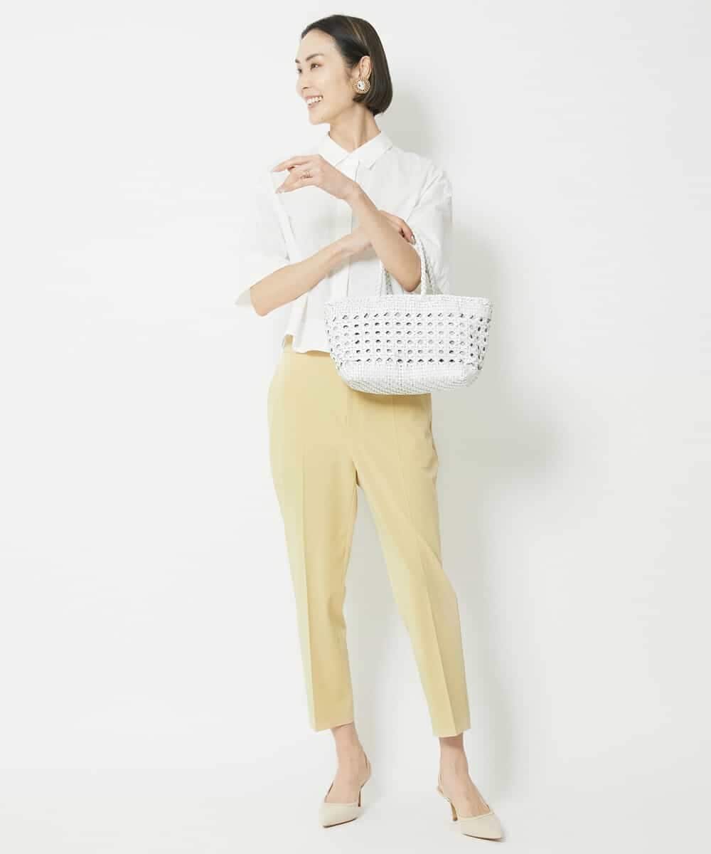 FMBGV22230 MICHEL KLEIN(ミッシェルクラン) コンパクトシャツブラウス グリーン(30)