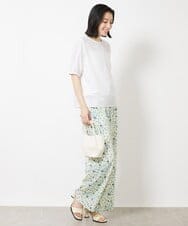 FMBGV36230 MICHEL KLEIN(ミッシェルクラン) タイプライターパフスリーブブラウス ホワイト(90)