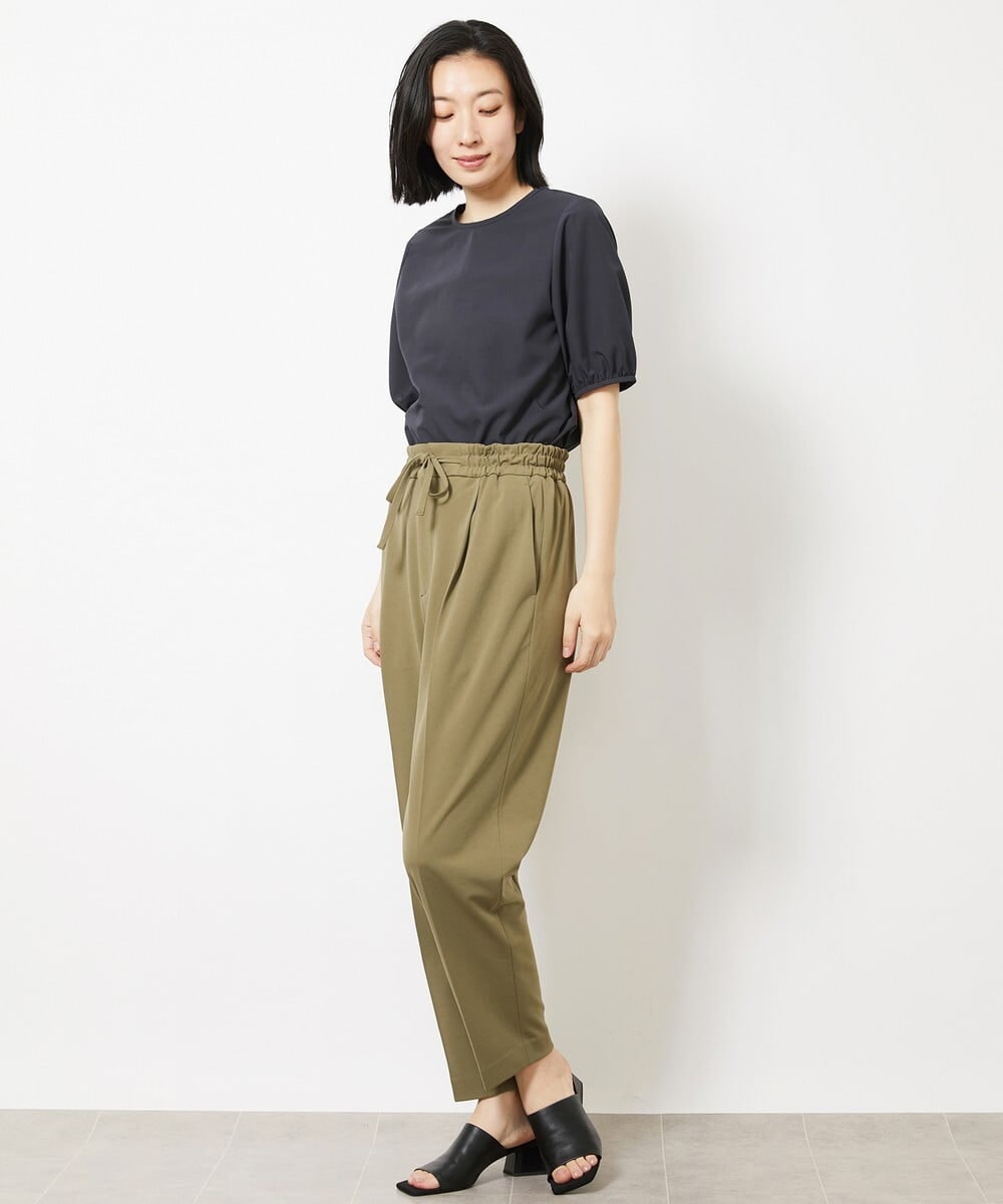 FMBGV36230 MICHEL KLEIN(ミッシェルクラン) タイプライターパフスリーブブラウス ホワイト(90)