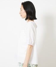 FMBGV36230 MICHEL KLEIN(ミッシェルクラン) タイプライターパフスリーブブラウス ホワイト(90)