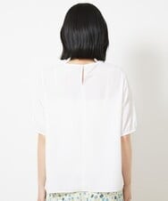 FMBGV36230 MICHEL KLEIN(ミッシェルクラン) タイプライターパフスリーブブラウス ホワイト(90)