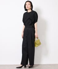 FMBGV45160 MICHEL KLEIN(ミッシェルクラン) パフスリーブサッカーブラウス ライトブルー(50)